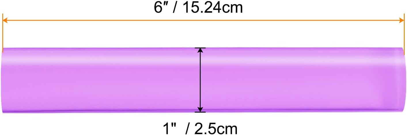 HARFINGTON Acrylic Clay Roller 6 Inch x 1 Inch Solid Non-Stick Plastic Round Tube Roller Polymer Clay Rod Fondant Rolling Pin for Shaping, Sculpting, Modeling DIY Crafts, Purple