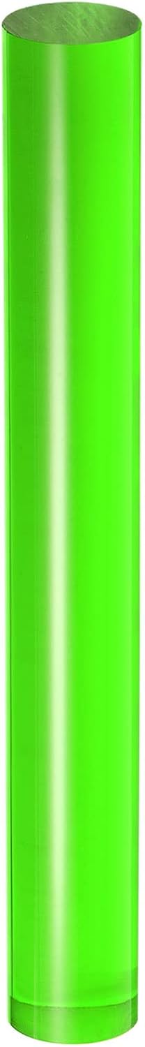 HARFINGTON Acrylic Clay Roller 8 Inch x 1 Inch Solid Non-Stick Plastic Round Tube Roller Polymer Clay Rod Fondant Rolling Pin for Shaping, Sculpting, Modeling DIY Crafts, Green