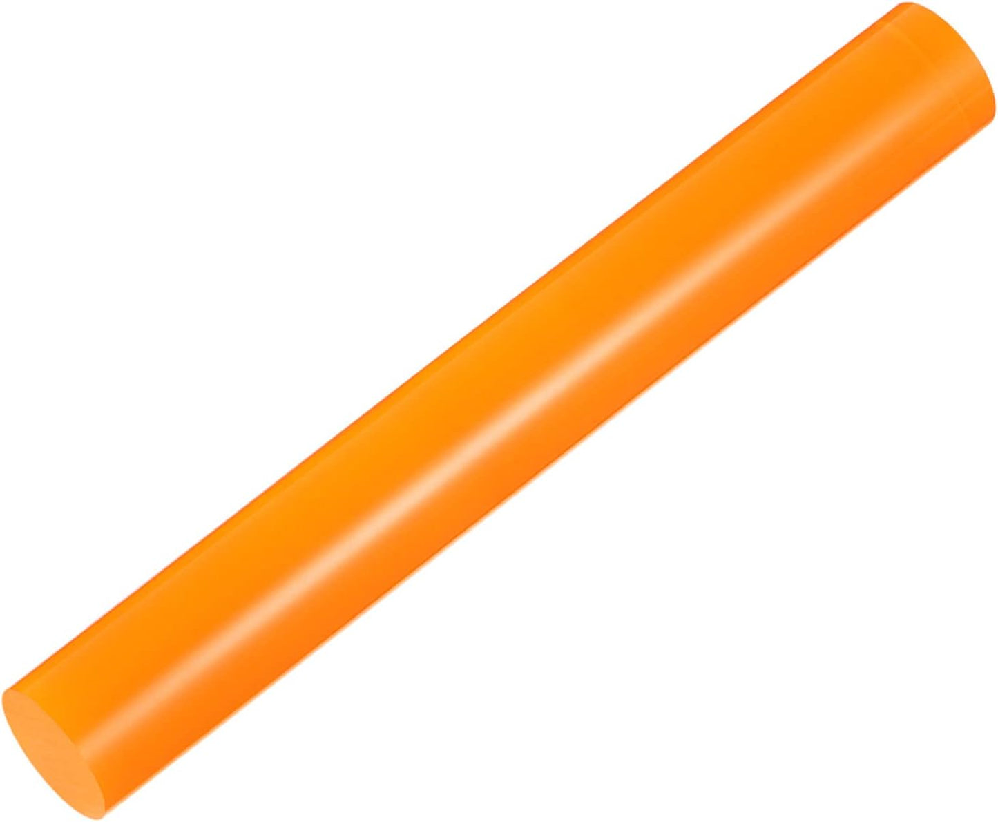 HARFINGTON Acrylic Clay Roller 8 Inch x 1 Inch Solid Non-Stick Plastic Round Tube Roller Polymer Clay Rod Fondant Rolling Pin for Shaping, Sculpting, Modeling DIY Crafts, Orange