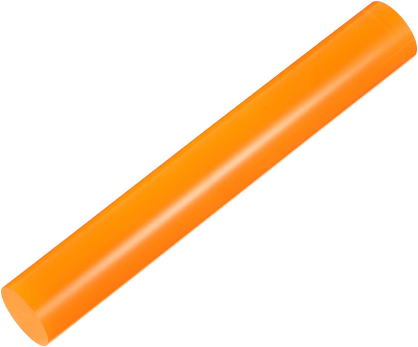 HARFINGTON Acrylic Clay Roller 7.28 Inch x 1 Inch Solid Non-Stick Plastic Round Tube Roller Polymer Clay Rod Fondant Rolling Pin for Shaping, Sculpting, Modeling DIY Crafts, Orange