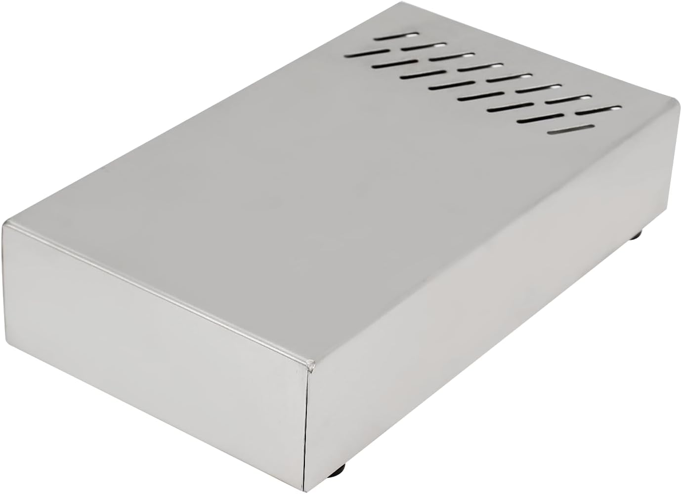 Espresso Knock Box Drawer, Stainless Steel Coffee Grounds Container with Removable Rubber Knock Bar and Non-slip Base, Mini 9.29 x 5.43 x 2.08 inches (Silver)