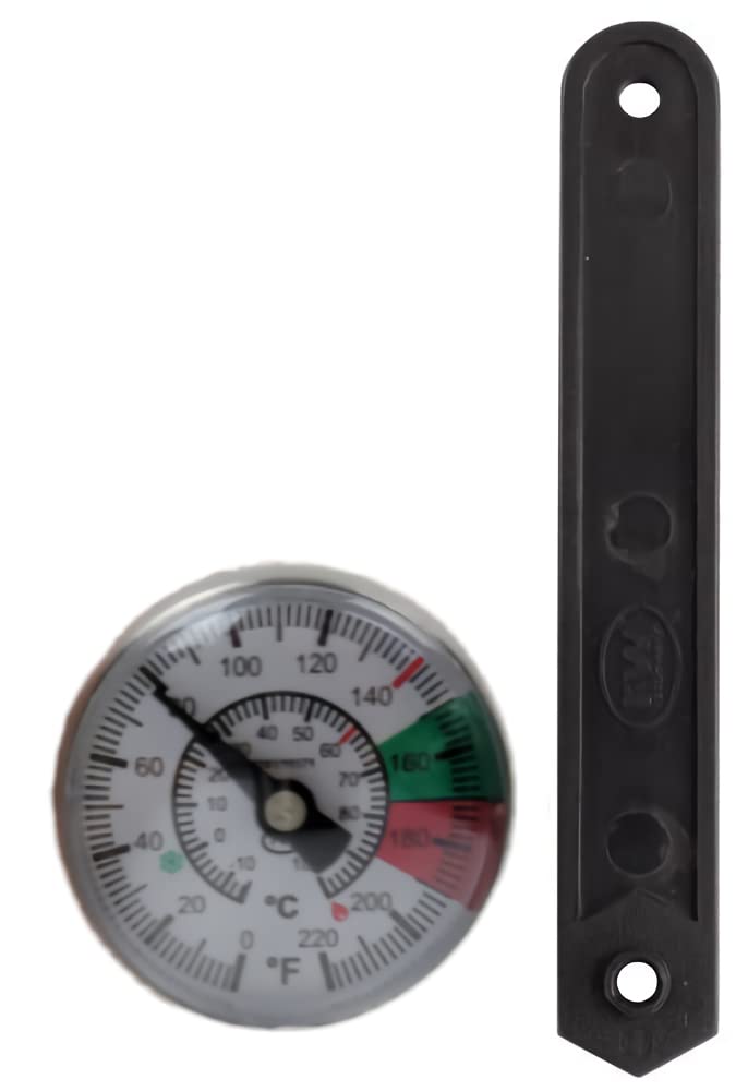 Rattleware Thermometer, Genuine Milk Frothing Thermometer and Barista Thermometer, Fast Readout and Clear Temperature Targets / 7" Probe, 1" Dial