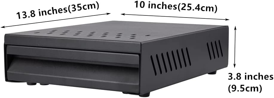 Espresso Knock Box Drawer Large Coffee Grounds Container Stainless Steel Coffee Knock Box Espresso Accessories Espresso Puck Knock Box Espresso Dump Bin Coffee Bar Accessories (BLACK)