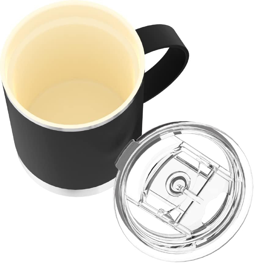 asobu Ultimate Ceramic Travel Mug, 12oz Insulated Stainless Steel Coffee Cup with Handle & Splash-Resistant Lid, Ceramic Lined for Pure Taste, BPA-Free, Double-Wall Vacuum for Hot Drinks