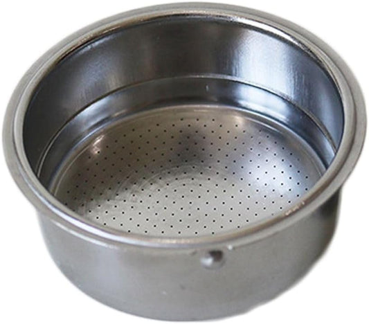 51mm Stainless Steel Coffee Filter Double Layer Filter Basket Stainless Steel Portafilter Basket Espresso Handle Compatible for Portafilter Coffee Machine(Double Cup)