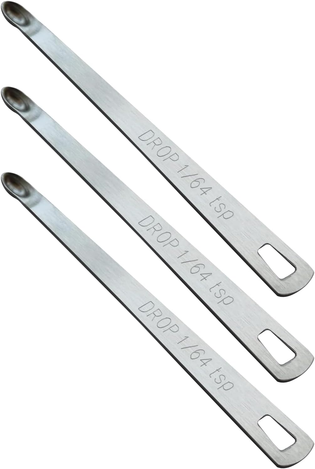 3PCS 1/64 Teaspoon(1/64tsp, 0.08ml, Drop) Single Tiny Measuring Spoon, Small Individual Stainless Steel Measure Spoons Only