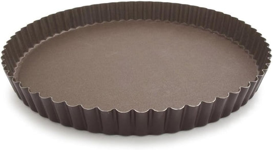 GOBEL - Non-Stick Round Fluted Tart Mold / Quiche Pan with Removable Bottom - 11"