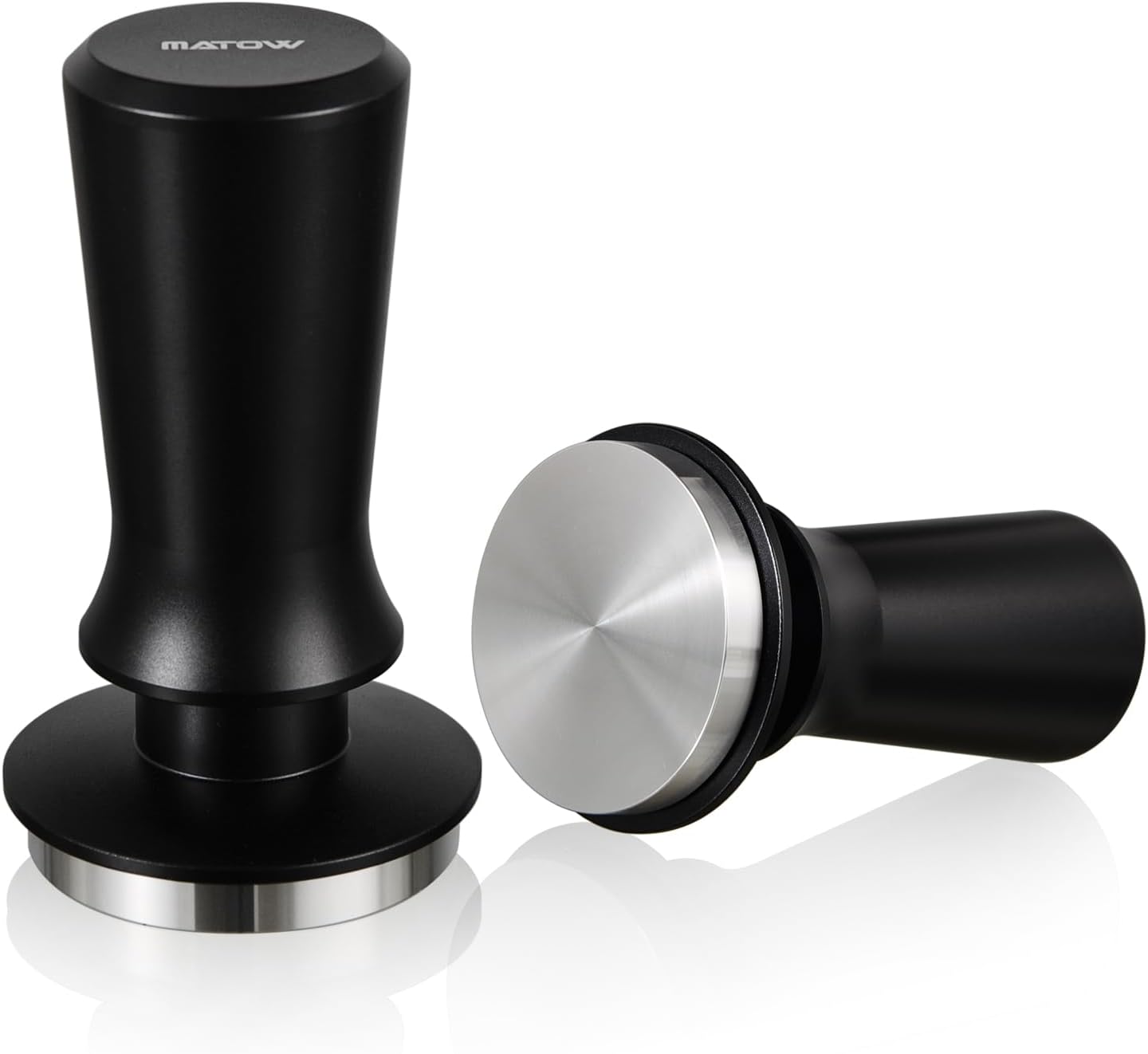 51mm Espresso Hand Tamper, MATOW Dual Calibrated Spring Loaded Coffee Tamper with Stainless Steel Flat Base, Pro-barista 30lbs Espresso Tamper with Anodized Aluminum Handle