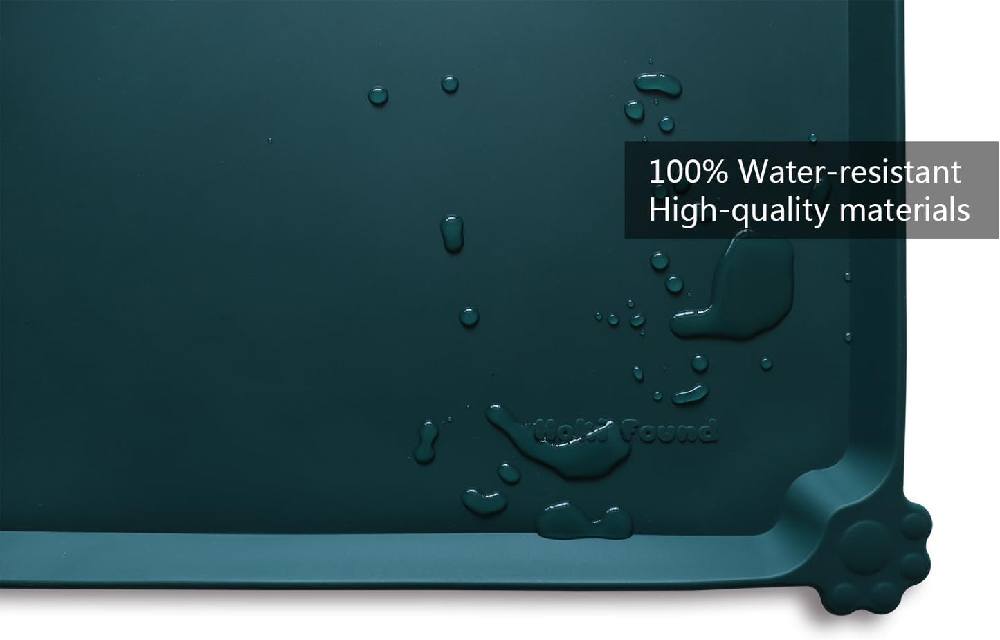 Hoki Found Silicone Pet Food Mats Tray - High-Lips Pet Dog Cat Bowl Mats - Dog Pet Cat Feeding Mat - Waterproof Dog Cat Food Mats -Pet Water Mats for Floors - Dark Cedar