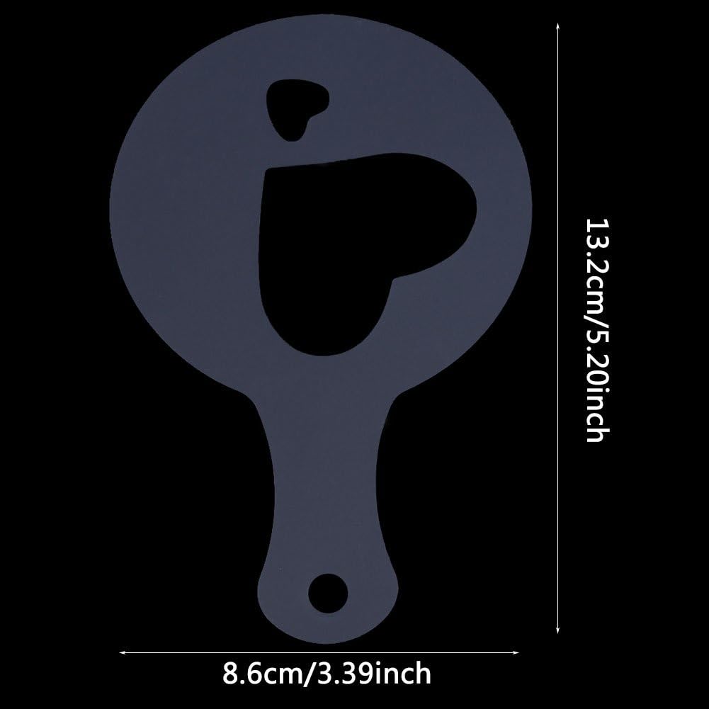 16Pcs Plastic Coffee Stencils Various Patterns Art DIY Mold Tools for Cappuccino Chocolate Latte Barista Template