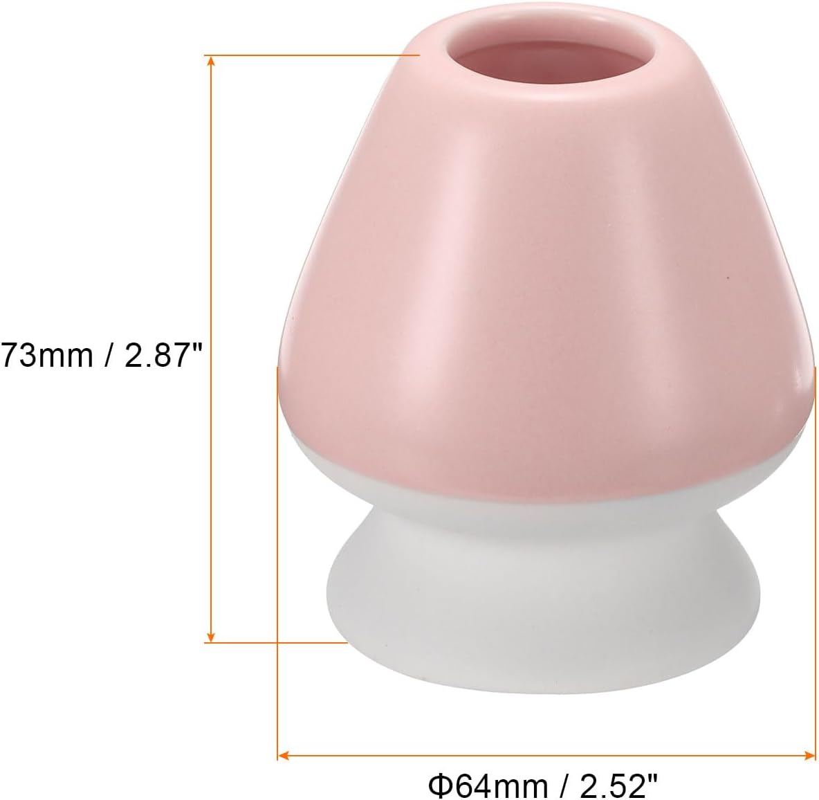 HARFINGTON Ceramic Chasen Stand 73mm Matcha Whisk Holder Teas Set Whisks Stand Traditional Matcha Tea Chasen Holder Tea Set Accessories for Tea Tasting, Pink White