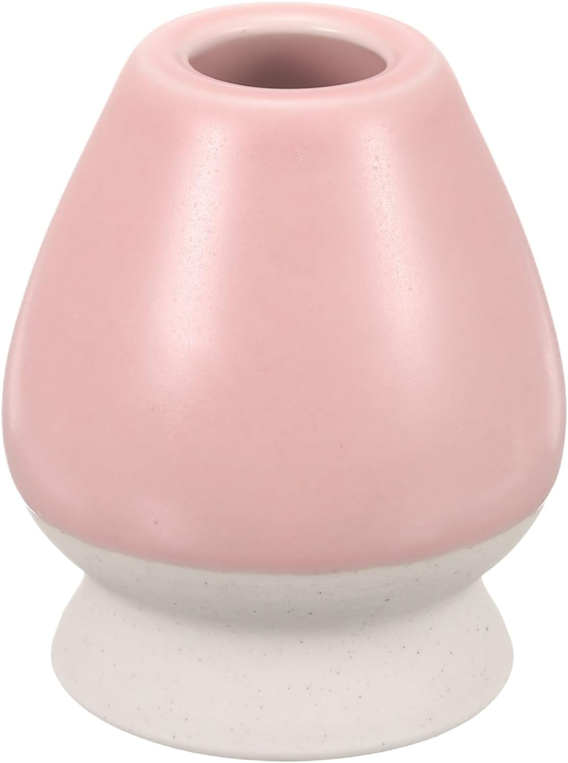 HARFINGTON Ceramic Chasen Stand 70mm Matcha Whisk Holder Teas Set Whisks Stand Traditional Matcha Tea Chasen Holder Tea Set Accessories for Tea Tasting, Beige/Pink
