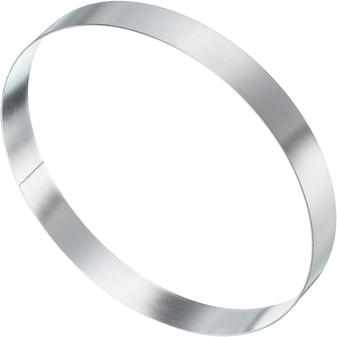 HARFINGTON Round Cake Ring 6.3 x 1 Inch Seamless Stainless Steel Pastry Mousse Dessert Ring Mirror Coating for Baking Cooking English Muffins Crumpet Making Tool