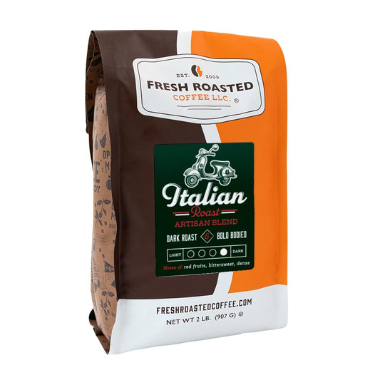 Fresh Roasted Coffee, Italian Roast, 2 lb (32 oz), Dark, Kosher, Ground