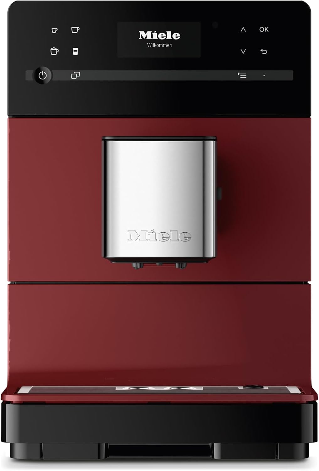 Miele CM 5310 Silence Automatic Coffee Maker - With OneTouch for Two, AromaticSystem, coffee pot, cleaning programs and more, in Tayberry Red