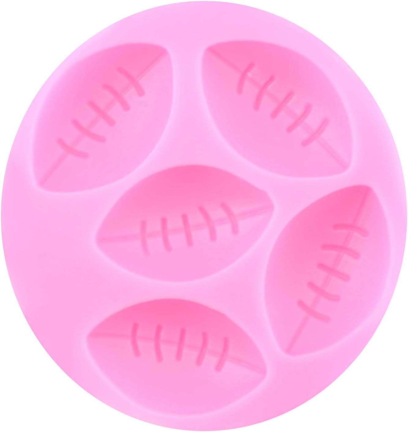 Mujiang Ball Silicone Molds Rugby Football Fondant Molds Sports Theme Molds For Cake Decorating Chocolate Gum Paste Candy Polymer Clay Set Of 3