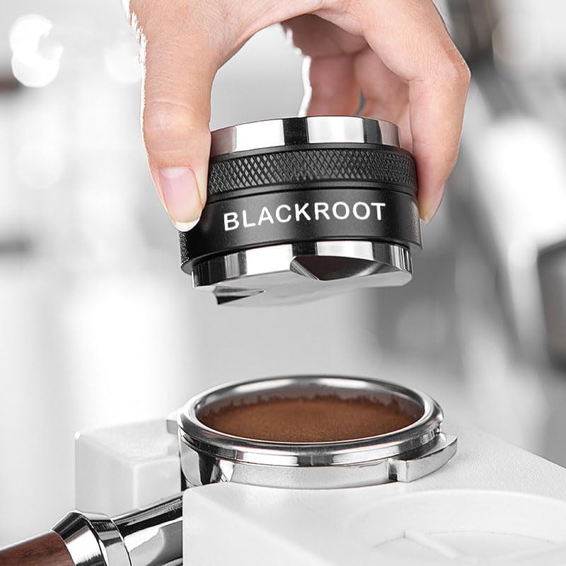 BLACKROOT 53mm Precision Coffee Distributor and Tamper,Dual Head Leveler Tool with Adjustable Depth for Consistent Espresso Puck Prep, Fits 53-54mm Portafilters