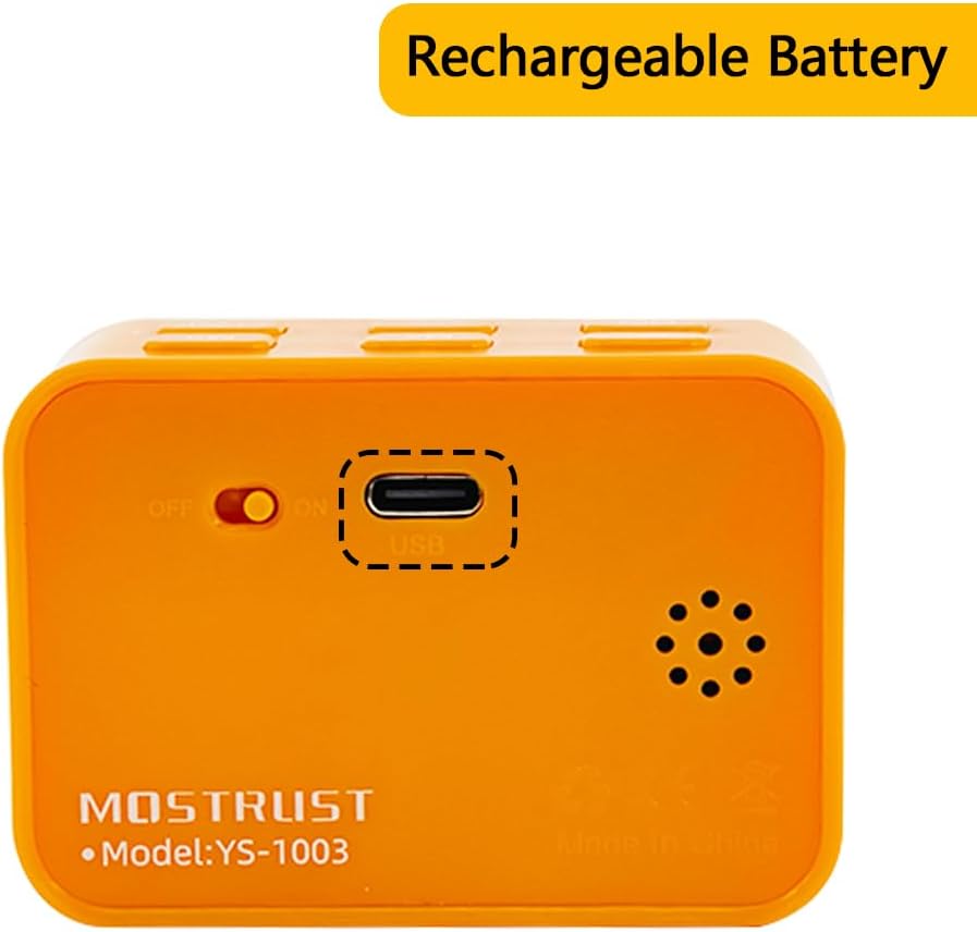 Digital Mini LED Timer, Rechargeable LED Countdown/Up Timer, 3 Pre-Set Memory Time Loud Alarm ON/Off Function, Ideal for Homework, Classroom, Office, Cooking, Kids Students (Blue)