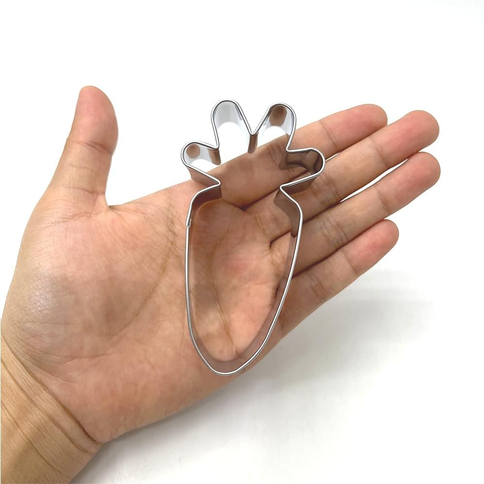 LILIAO Easter Cookie Cutter Set, 3-pc, Egg, Bunny and Carrot, Stainless Steel