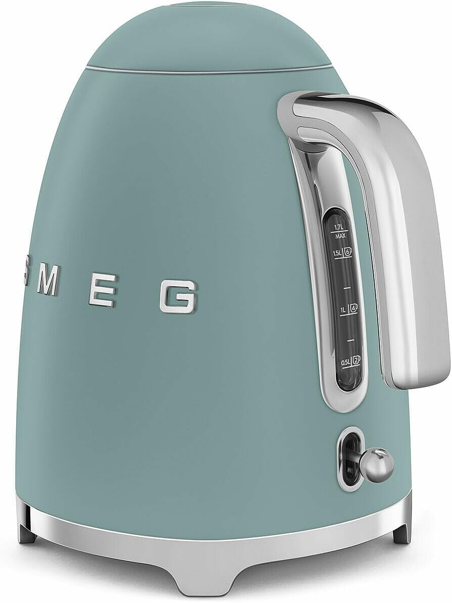 Smeg 50's Retro Style 7-Cup Electric Water Kettle with Automatic Shutoff, Removable Base, and Water Indicator (Jade)