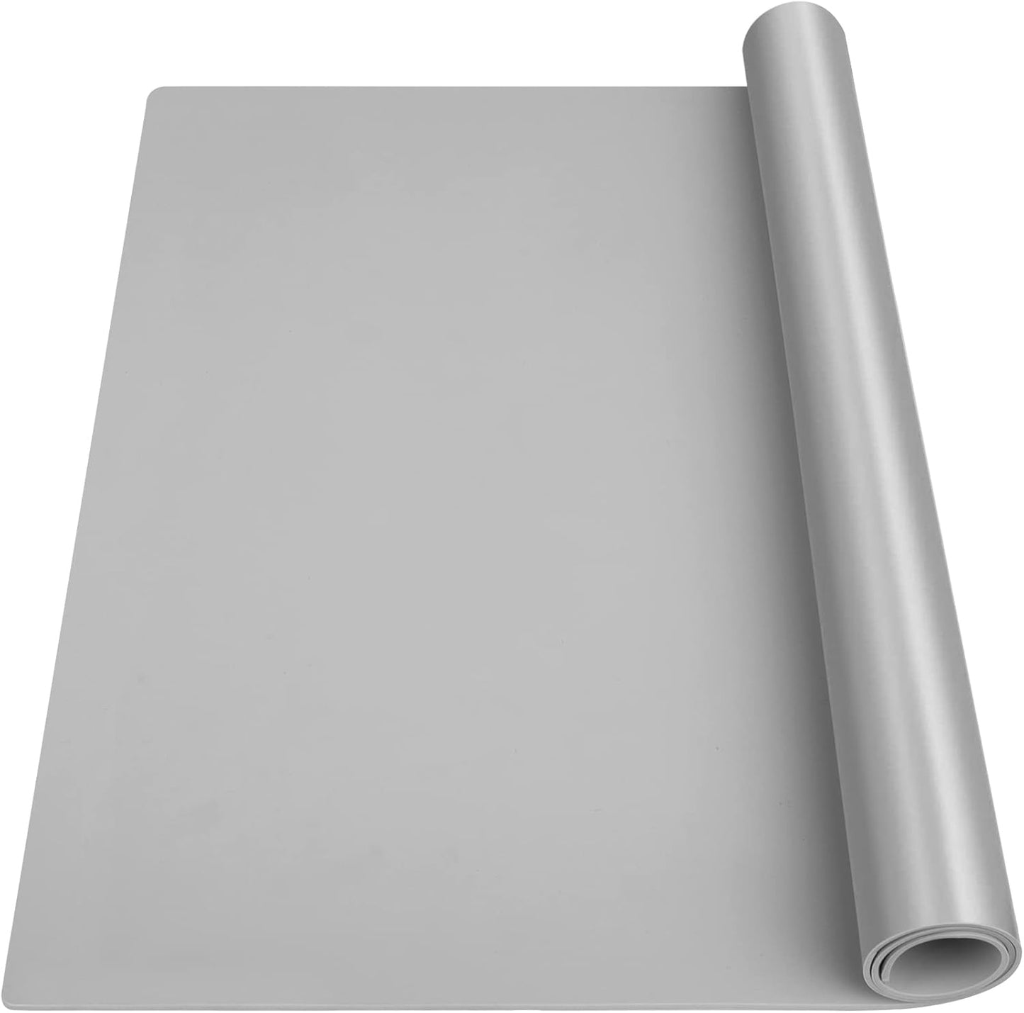 Silicone Mats for Kitchen Counter, Nonslip Silicone Mats for Crafts Countertop Protector Heat Resistant Mat (78.7” x 24” x 0.08”, Grey)