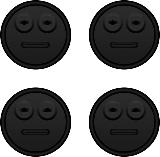 4-Pack Temp Probe Grommet for BBQ Grills, Replacement for Weber 85037 Smokey Mountain Accessories, and Other Smoker Grills DIY Thermometer Probe Port (Black)