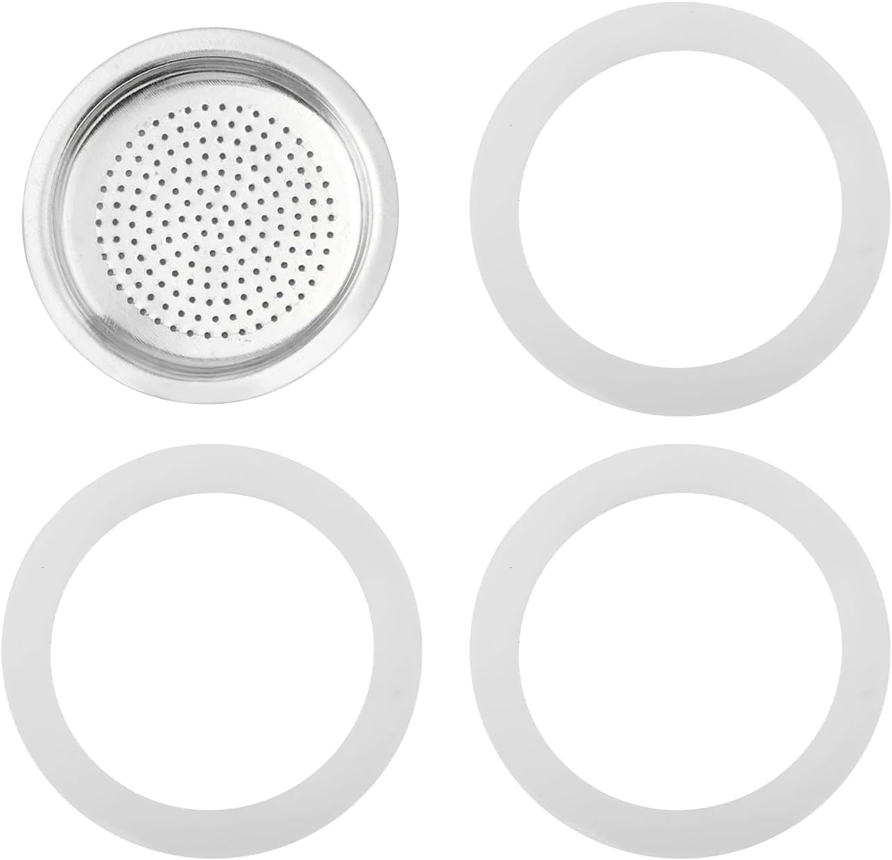2/3/6/9/12 Cup Gasket & Filter For Stovetop Espresso Coffee Makers, Rubber Seal For Stove Top Coffee Maker Moka Pot, Silicone Gasket Seals, Espresso Machine Replacement Parts(2 cup)