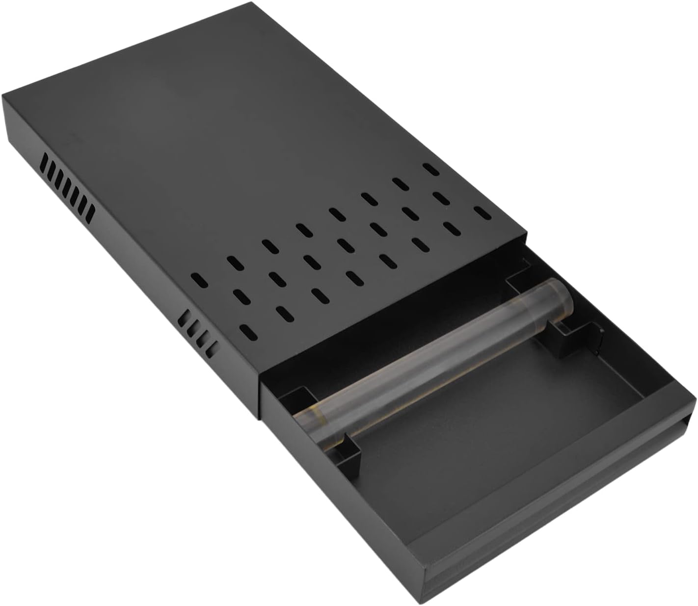 Espresso Coffee Knock Box Drawer Stainless Steel Detachable Coffee Knock Box with Rod Knock Box Tamping Station for Cafe Home(black)