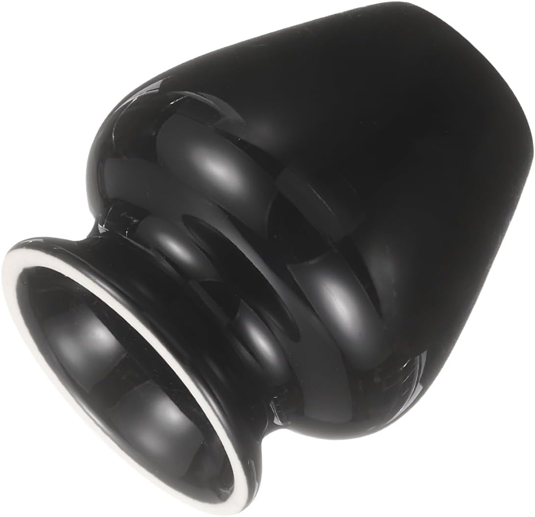 HARFINGTON Ceramic Chasen Stand 70mm Matcha Whisk Holder Teas Set Whisks Stand Traditional Matcha Tea Chasen Holder Tea Set Accessories for Tea Tasting, Black