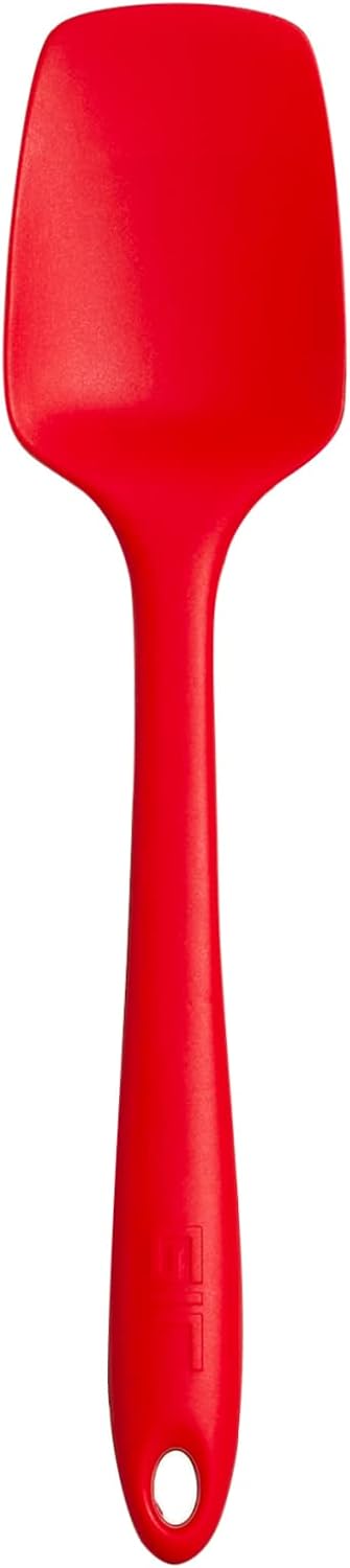 GIR: Get It Right Seamless Silicone Spoonula Spatula - 8-Inch Mini Red - Heat-Resistant up to 425°F - Flexible Edge Scraper for Jars & Bowls - Dishwasher Safe - Silicone Spatula for Cooking