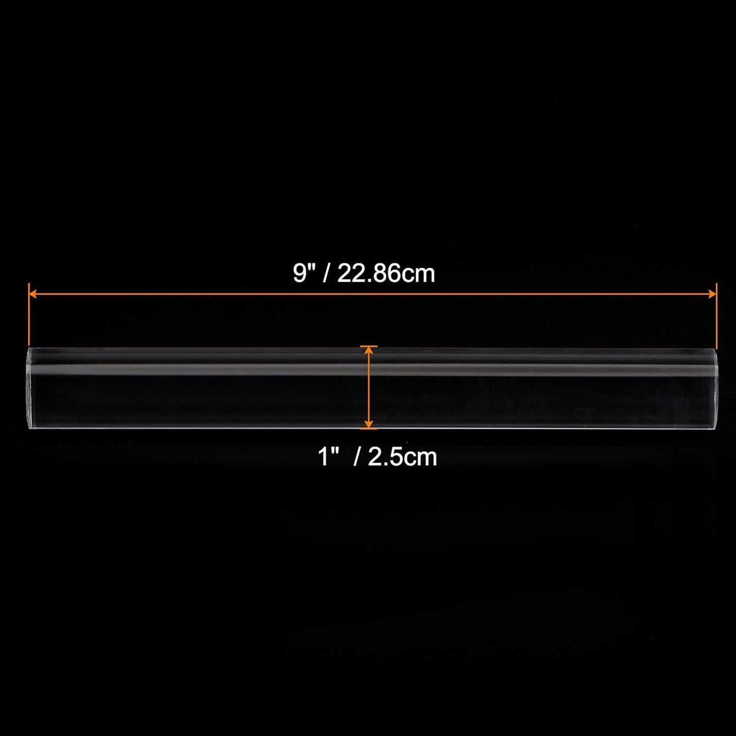 HARFINGTON Acrylic Clay Roller 9 Inch x 1 Inch Solid Non-Stick Plastic Round Tube Roller Polymer Clay Rod Fondant Rolling Pin for Shaping, Sculpting, Modeling DIY Crafts, Transparent