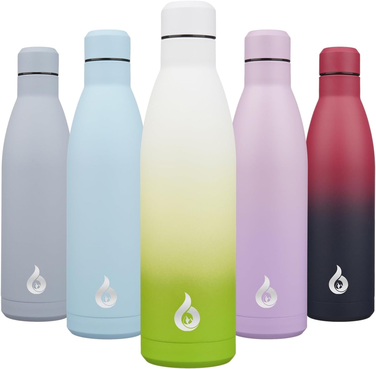 BJPKPK 25oz Insulated Stainless Steel Water Bottles Reusable Metal Travel Sports Water Bottle Keep Cold and Hot,Elegant Green