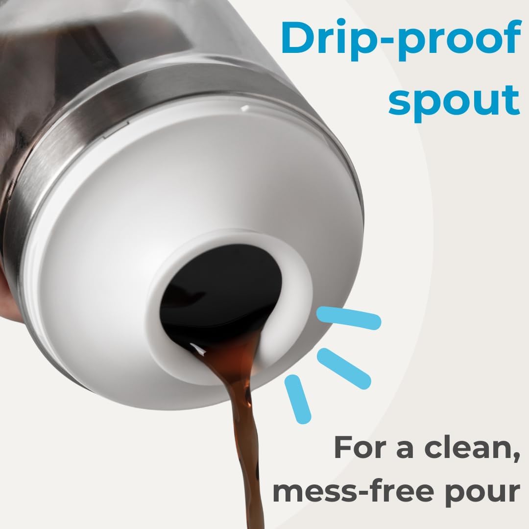 The Complete System – Cold Brew Coffee Kit with Smart Bean Canister, Stainless Steel Sifter & 500ml Dual-Filter Brewer/Carafe – Store, Sift, Brew & Serve Smooth Cold Brew at Home