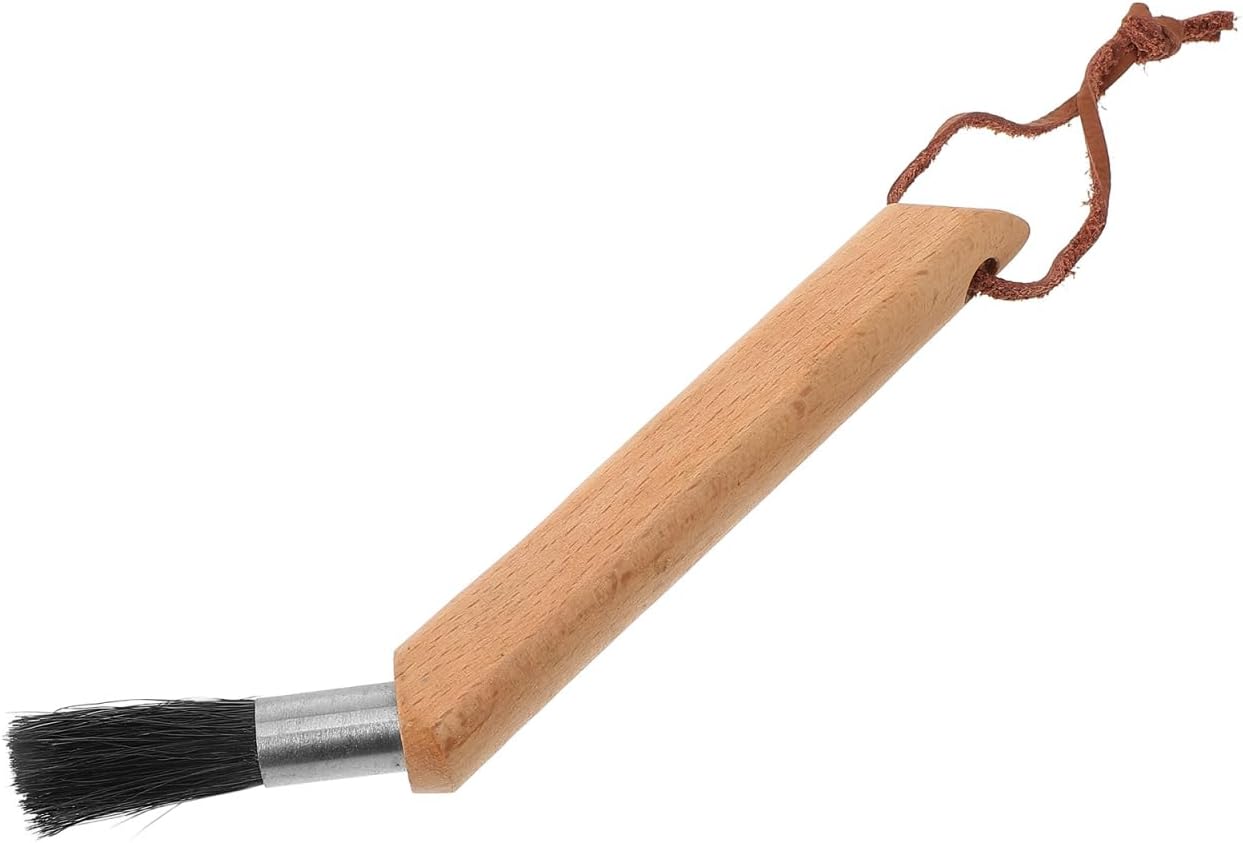 ARTIBETTER Coffee Machine Cleaning Brush Espresso Grinder Cleaner with Bent Handle Beech Wood and Boar Bristle for Precise Coffee Powder Removal