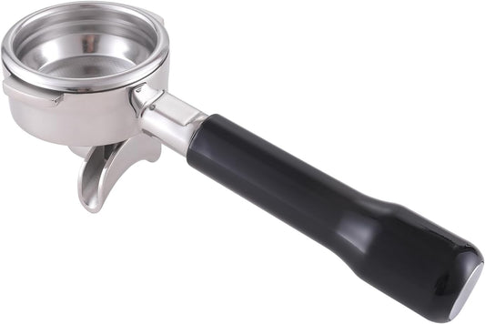58mm Double Spout Portafilter Compatible with La Marzocco Espresso Machine Stainless Steel Espresso Portafilter with Double Shot Filter Basket Espresso Accessories-Handle Plastic