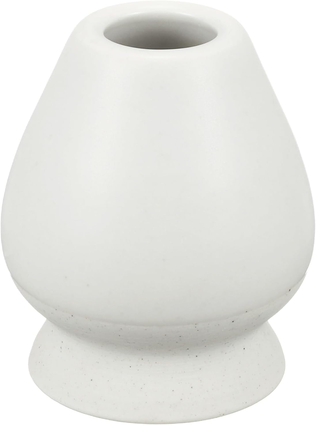 HARFINGTON Ceramic Chasen Stand 70mm Matcha Whisk Holder Teas Set Whisks Stand Traditional Matcha Tea Chasen Holder Tea Set Accessories for Tea Tasting, Beige/White