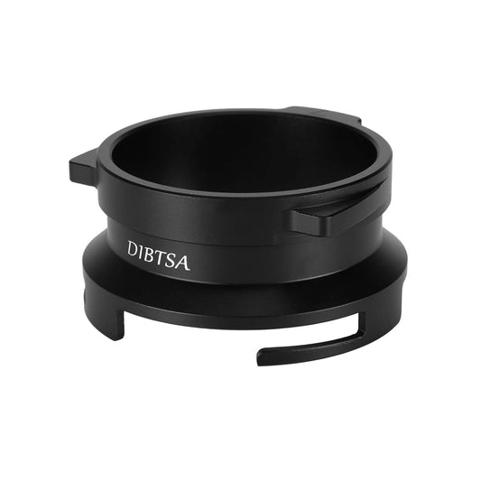 DIBTSA Espresso Dosing Funnel Compatible with Barsetto, Calphalon Temp IQ 58mm Portafilter, Aluminum Alloy, Black