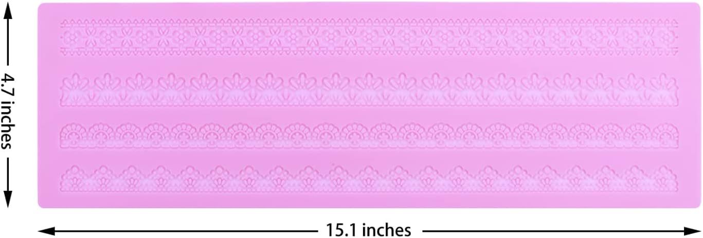 Embossing Lace Fondant Molds, Silicone Lace Mold for Cakes Decorating, Silicone Molds for cake lace Mat Craft Tools