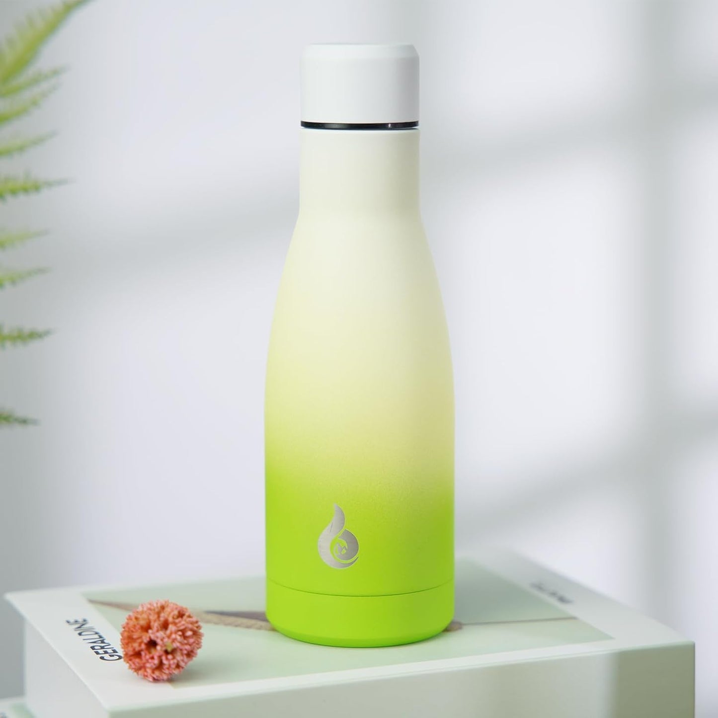 BJPKPK Insulated Water Bottle 17oz Stainless Steel Water Bottles Dishwasher Safe Reusable Metal Thermos Keep Cold and Hot,Elegant Green