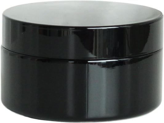 Black Glass Storage Jar 100ml Wide Mouth Airtight UV Protection Container for Spice Coffee