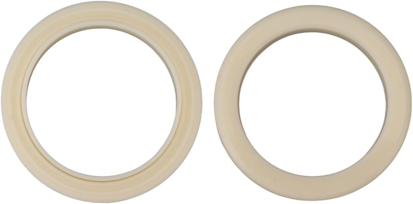 54mm Silicone Steam Ring, 2Pcs Group Head Gasket, Soft Coffee Machine Seal, 6.5cm Outer Diameter Flexible Gasket Replacement Part for 870 878 880 860 840 810 450 500, Beige