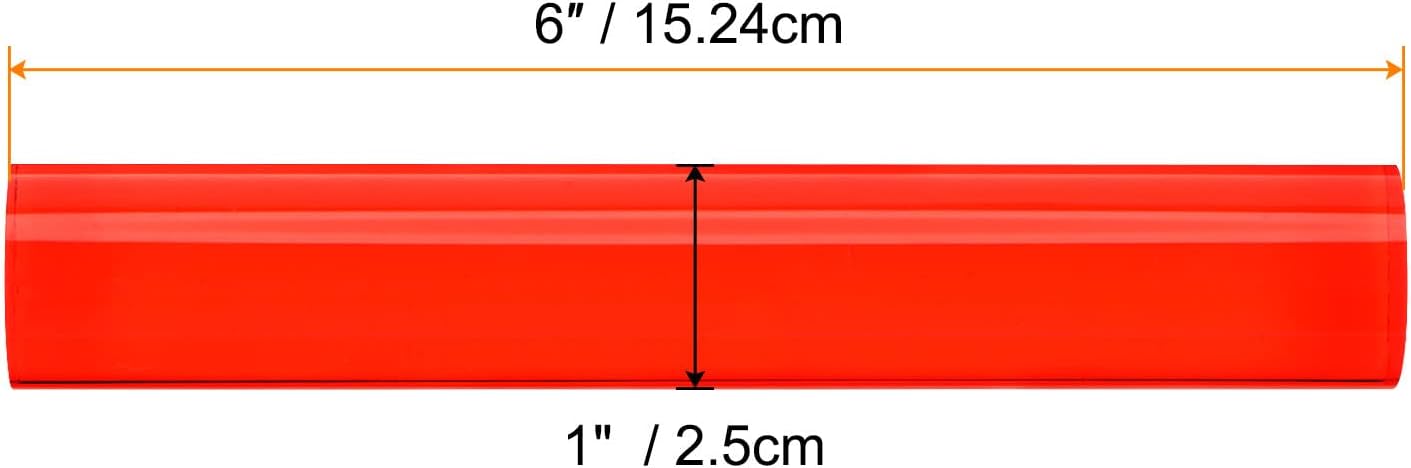 HARFINGTON Acrylic Clay Roller 6 Inch x 1 Inch Solid Non-Stick Plastic Round Tube Roller Polymer Clay Rod Fondant Rolling Pin for Shaping, Sculpting, Modeling DIY Crafts, Red