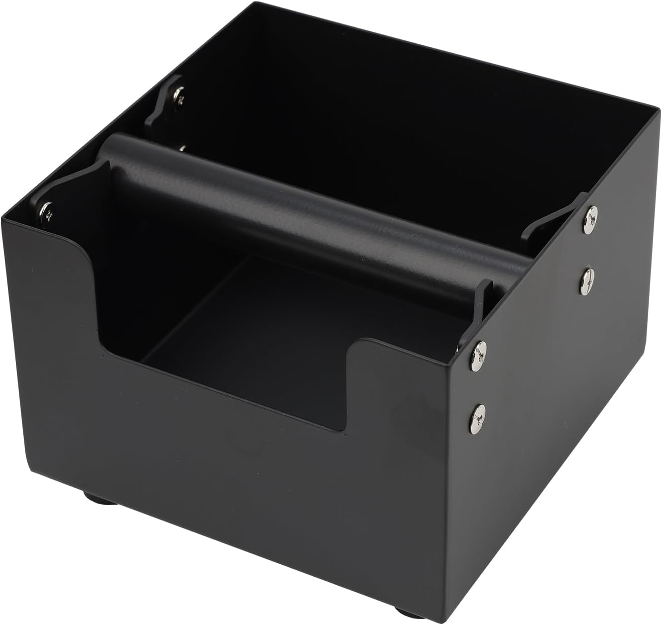 Espresso Knock Box, Stainless Steel Coffee Bag Container, With Steel Bracket And Noise Reducing Rubber Ring (M)