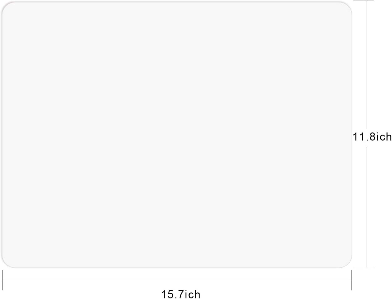 Silicone Placemats, Food-Grade Non-Slip Waterproof, Dining, Stain Resistant, Countertop Protector, Kitchen Counter Mat, Heat Resistant, Baking mat Dishwasher Safe (15.7x11.8Inch-4pack, Translucent)