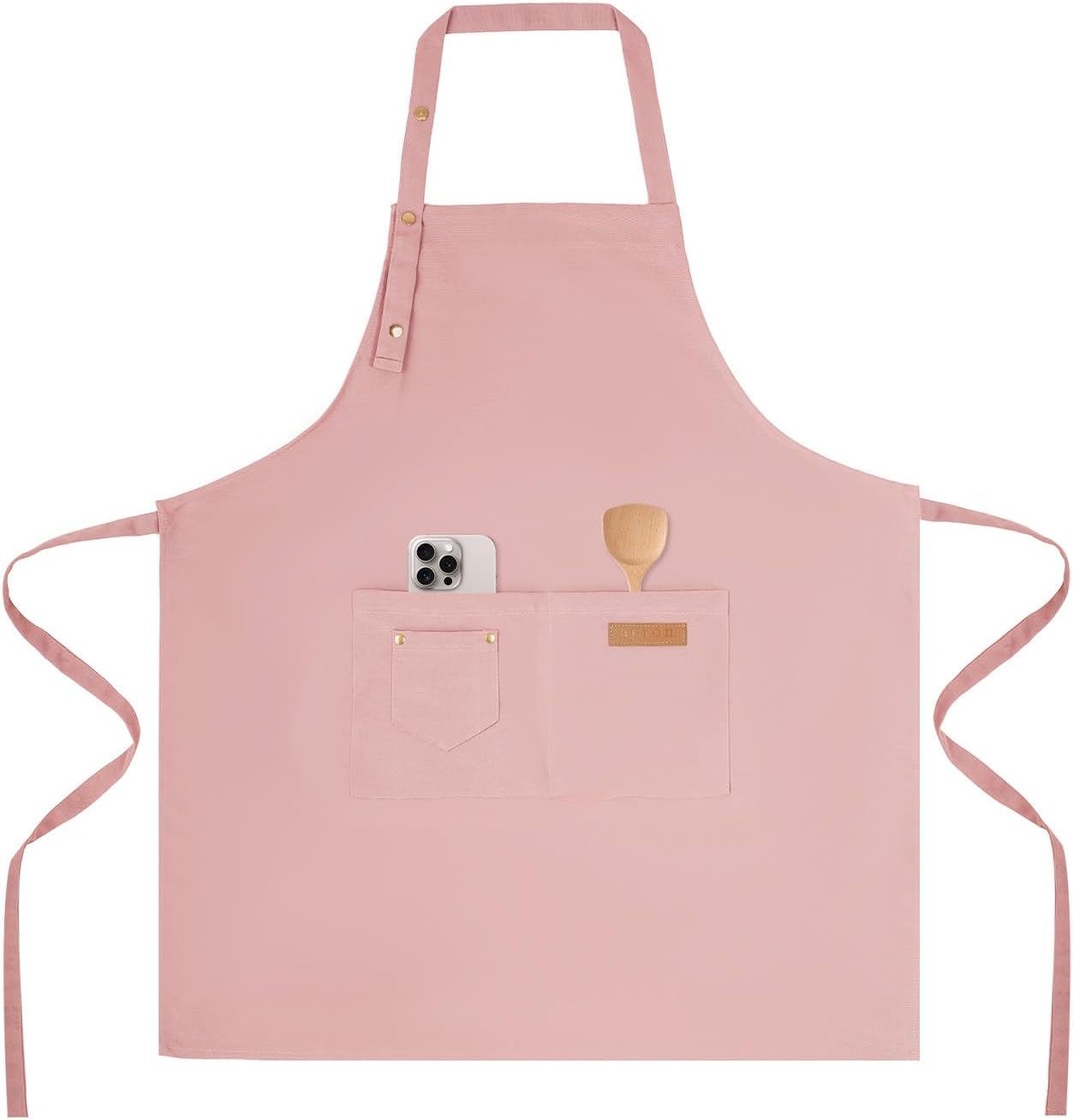 Tosewever Art Aprons for Women Painting Pottery Baking, Mens Buckle Straps Kitchen Apron with Pockets for Chef Cooking