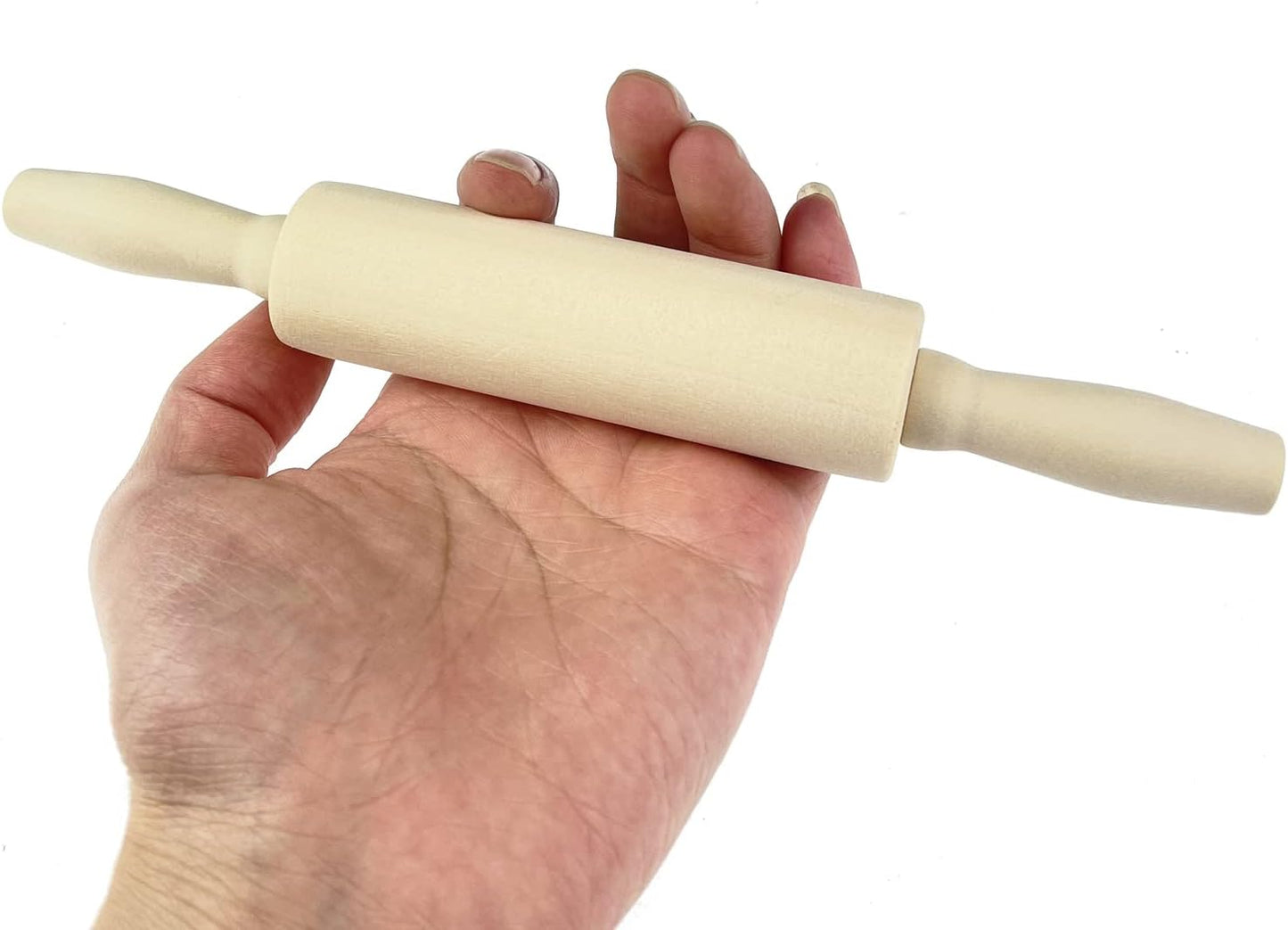 6 Pack Wood Small Rolling Pin for Kids, 7.9 Inch Kids Rolling Pin for Home Kitchen