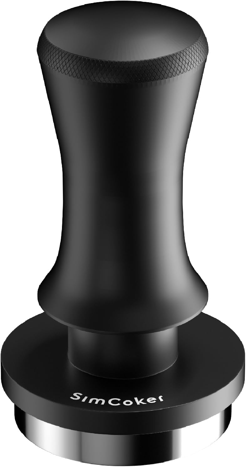 Espresso Tamper, Barista 58mm Coffee Tamper,Spring-loaded,Stainless Steel,Flat Base