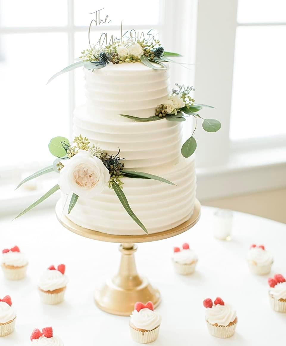 Siking Stainless Steel Cake Comb Metal Cake Scraper, Cake Buttercream Smoother Edge Side Sculpting Decorating Tools (Narrow Scallop), SCC- 1-4