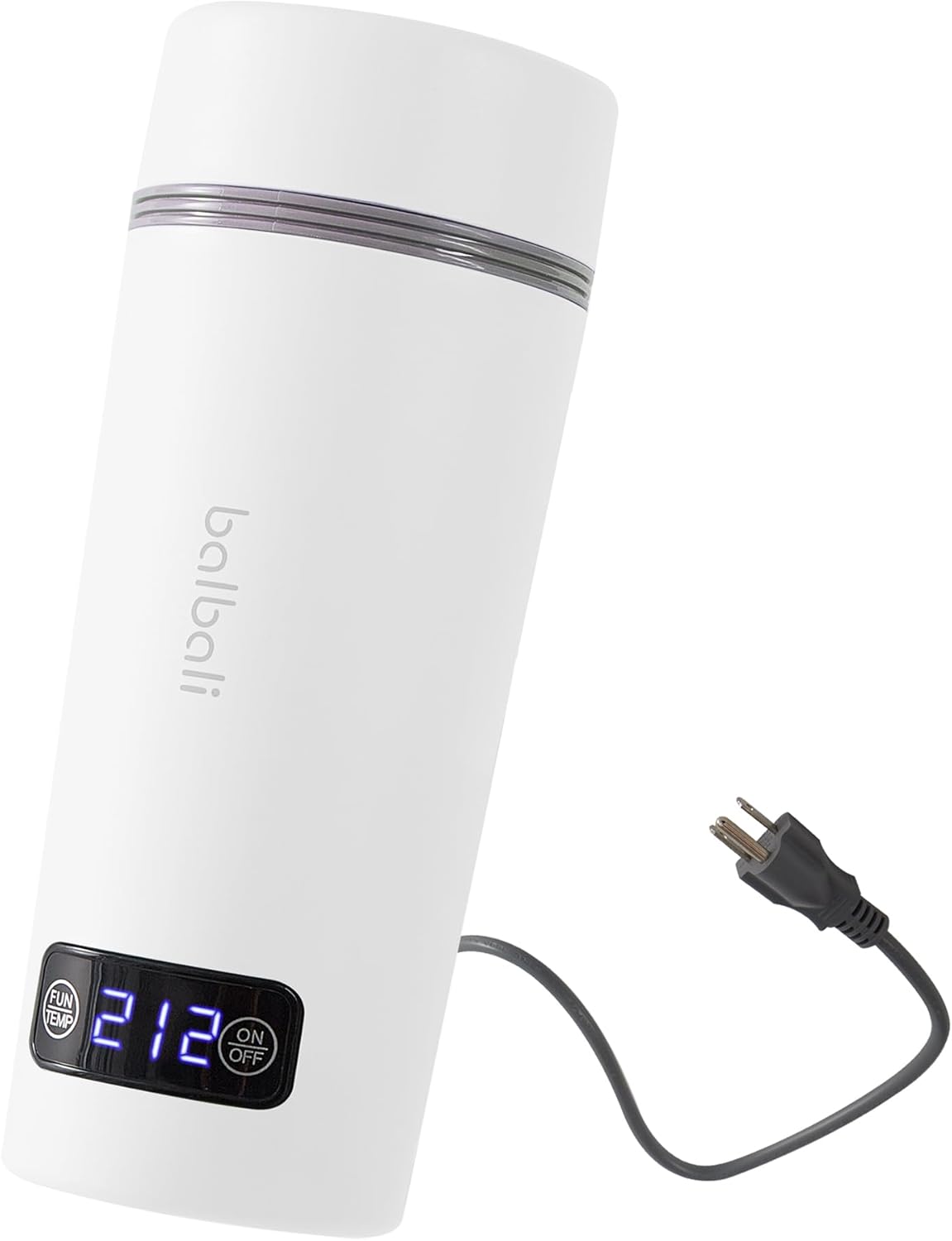 balbali Dual Voltage Travel Kettle 100-250V - 12oz Portable Water Boiler/Warmer/Heater for Boiling Water - 4 Preset Temperature Control Portable Tea Kettle Electric Travel - White