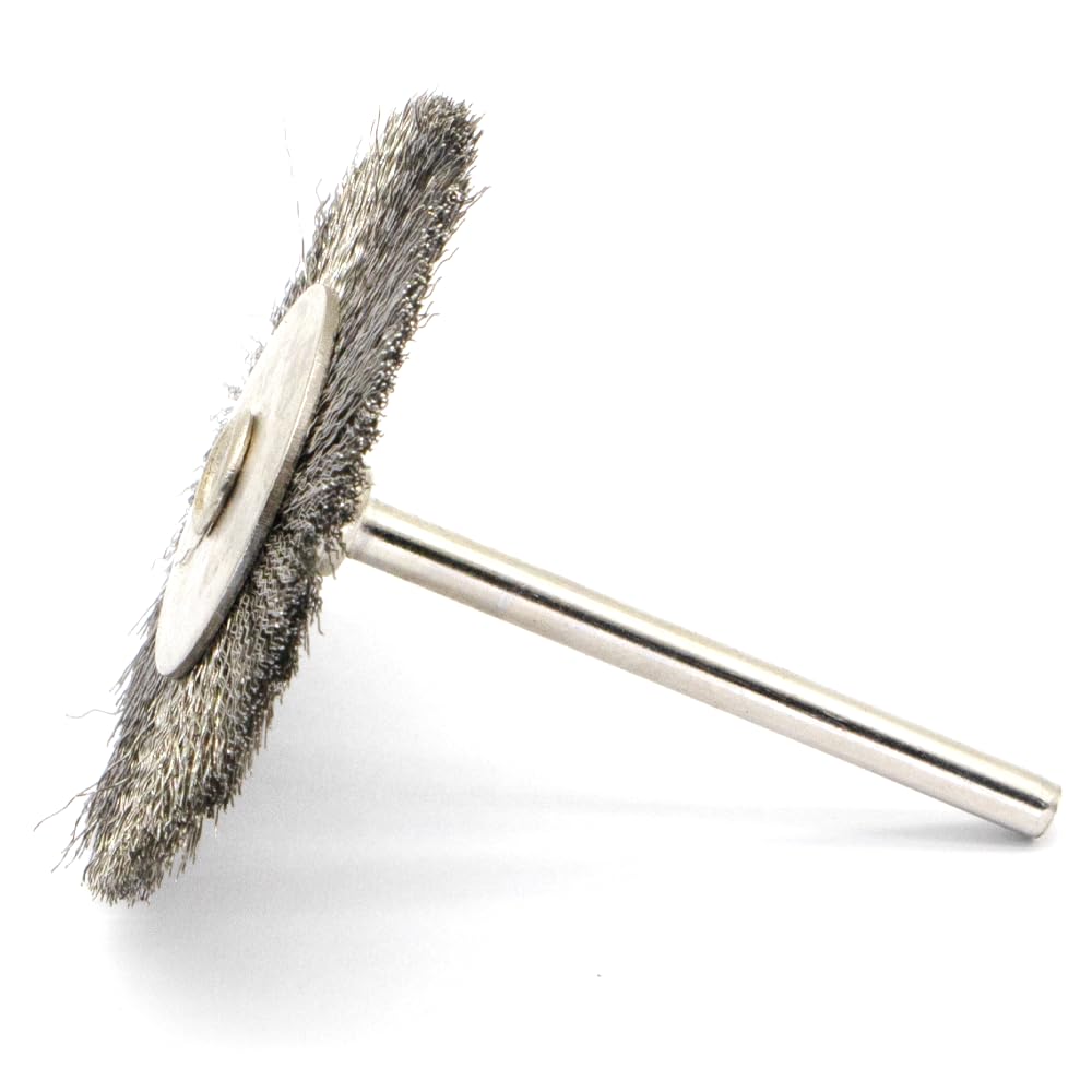 20PCS T-shaped Wire Brushes - Metal Rust Removal, Polishing, Cleaning - 38mm Diameter, 3mm Shaft - Removes Burrs, Dust, and Oxide Layer - Handles Rough Surfaces - Designed for Industrial and DIY Use